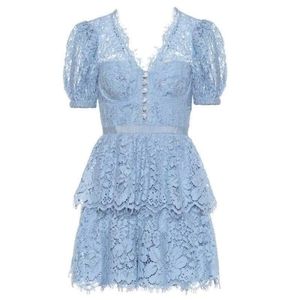 Self Portrait blue lace mini
